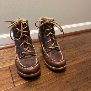 Sperry top sider wedge bootie